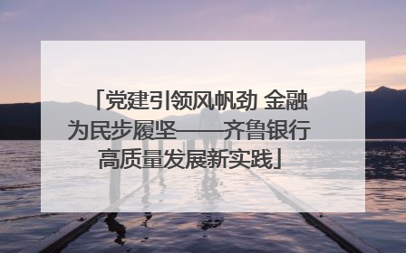 党建引领风帆劲 金融为民步履坚——齐鲁银行高质量发展新实践