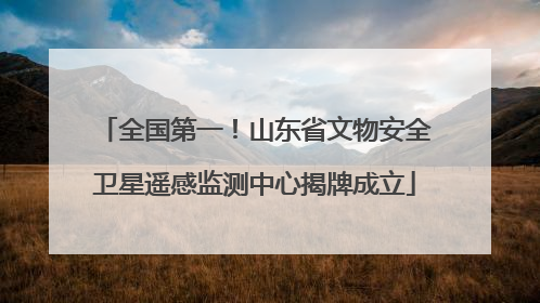 全国第一！山东省文物安全卫星遥感监测中心揭牌成立