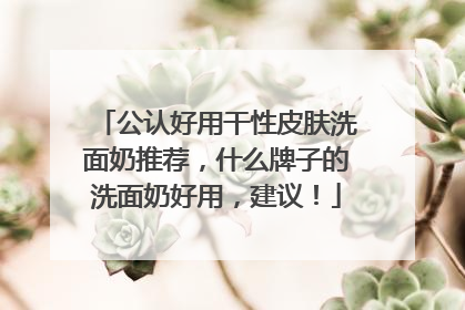 公认好用干性皮肤洗面奶推荐，什么牌子的洗面奶好用，建议！