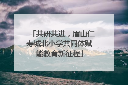 共研共进，眉山仁寿城北小学共同体赋能教育新征程