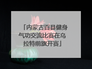 内蒙古百县健身气功交流比赛在乌拉特前旗开赛