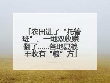 农田进了“托管班”、一地双收赚翻了……各地夏粮丰收有“粮”方