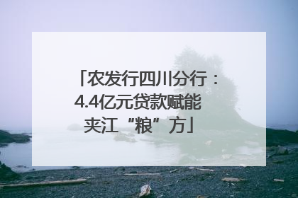 农发行四川分行：4.4亿元贷款赋能夹江“粮”方
