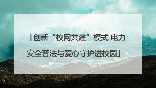 创新“校网共建”模式 电力安全普法与爱心守护进校园