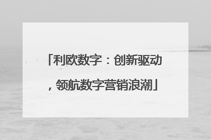 利欧数字：创新驱动，领航数字营销浪潮