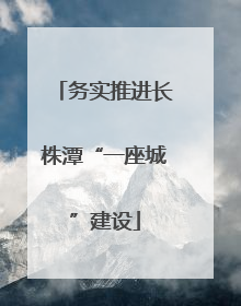 务实推进长株潭“一座城”建设