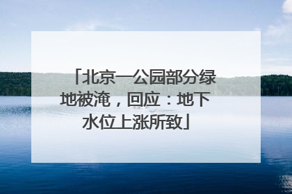 北京一公园部分绿地被淹，回应：地下水位上涨所致