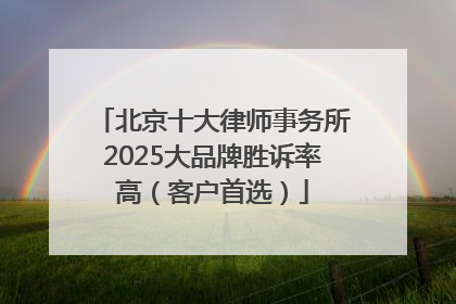 北京十大律师事务所2025大品牌胜诉率高（客户首选）