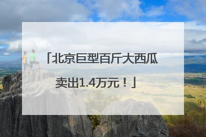 北京巨型百斤大西瓜卖出1.4万元！
