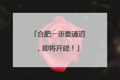 合肥一重要通道，即将开建！