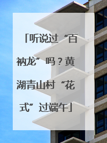 听说过“百衲龙”吗？黄湖青山村“花式”过端午