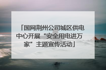 国网荆州公司城区供电中心开展“安全用电进万家”主题宣传活动