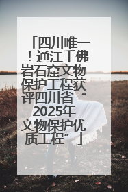 四川唯一！通江千佛岩石窟文物保护工程获评四川省“2025年文物保护优质工程”