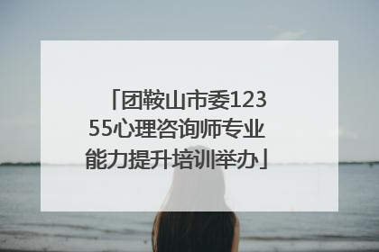 团鞍山市委12355心理咨询师专业能力提升培训举办