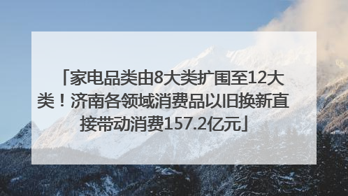 家电品类由8大类扩围至12大类！济南各领域消费品以旧换新直接带动消费157.2亿元