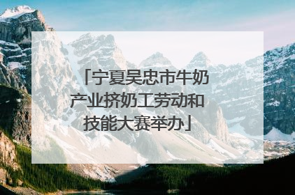 宁夏吴忠市牛奶产业挤奶工劳动和技能大赛举办