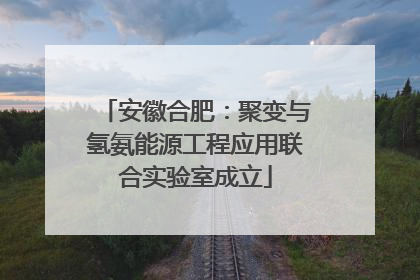 安徽合肥：聚变与氢氨能源工程应用联合实验室成立