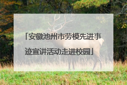 安徽池州市劳模先进事迹宣讲活动走进校园
