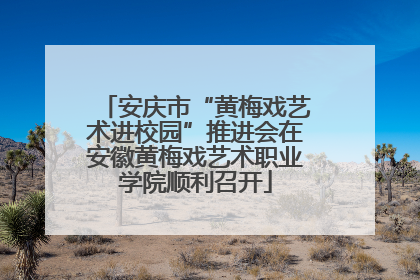 安庆市“黄梅戏艺术进校园”推进会在安徽黄梅戏艺术职业学院顺利召开