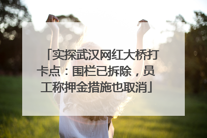 实探武汉网红大桥打卡点：围栏已拆除，员工称押金措施也取消