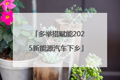 多举措赋能2025新能源汽车下乡