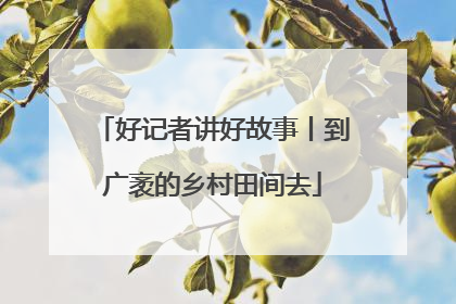 好记者讲好故事丨到广袤的乡村田间去