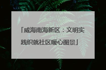 威海南海新区：文明实践织就社区暖心图景