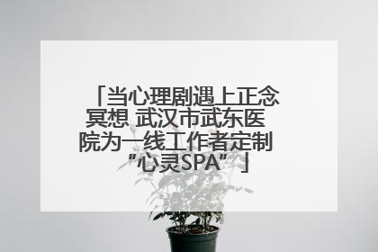 当心理剧遇上正念冥想 武汉市武东医院为一线工作者定制“心灵SPA”