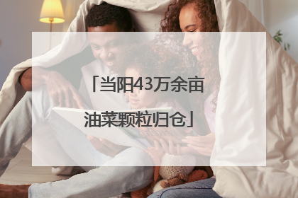 当阳43万余亩油菜颗粒归仓