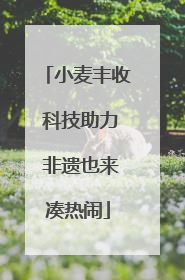 小麦丰收 科技助力 非遗也来凑热闹