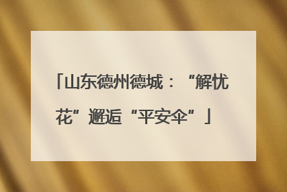 山东德州德城：“解忧花”邂逅“平安伞”