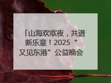 山海欢歌夜，共谱新乐章！2025“又见东港”公益晚会奏响文旅强音