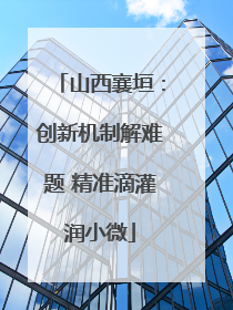 山西襄垣：创新机制解难题 精准滴灌润小微