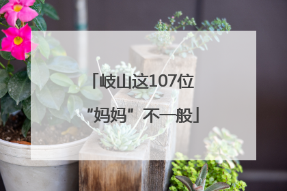 岐山这107位“妈妈”不一般