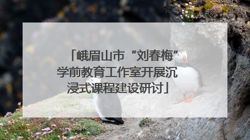 峨眉山市“刘春梅”学前教育工作室开展沉浸式课程建设研讨