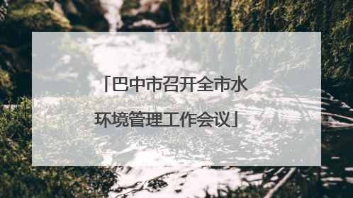 巴中市召开全市水环境管理工作会议