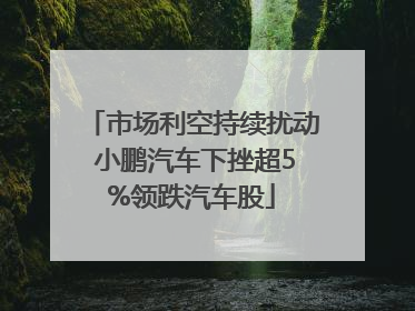 市场利空持续扰动 小鹏汽车下挫超5%领跌汽车股
