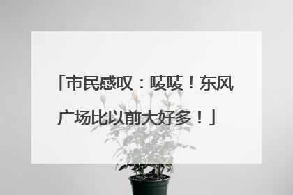 市民感叹：唛唛！东风广场比以前大好多！