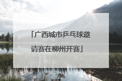 广西城市乒乓球邀请赛在柳州开赛