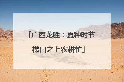 广西龙胜：夏种时节 梯田之上农耕忙