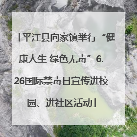 平江县向家镇举行“健康人生 绿色无毒”6.26国际禁毒日宣传进校园、进社区活动