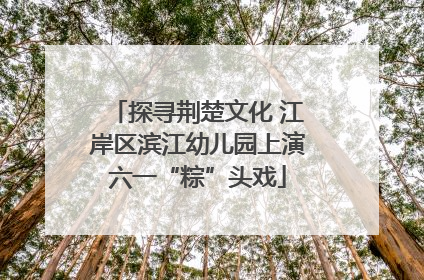探寻荆楚文化 江岸区滨江幼儿园上演六一“粽”头戏