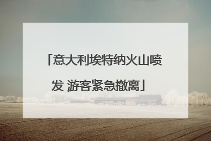 意大利埃特纳火山喷发 游客紧急撤离