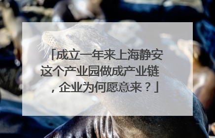 成立一年来上海静安这个产业园做成产业链，企业为何愿意来？