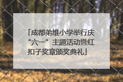 成都弟维小学举行庆“六一”主题活动暨红扣子奖章颁奖典礼