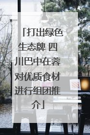 打出绿色生态牌 四川巴中在蓉对优质食材进行组团推介