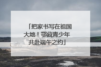 把家书写在祖国大地！鄂藏青少年共赴端午之约