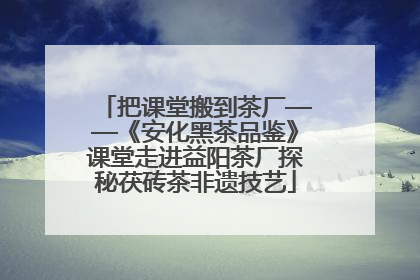 把课堂搬到茶厂——《安化黑茶品鉴》课堂走进益阳茶厂探秘茯砖茶非遗技艺