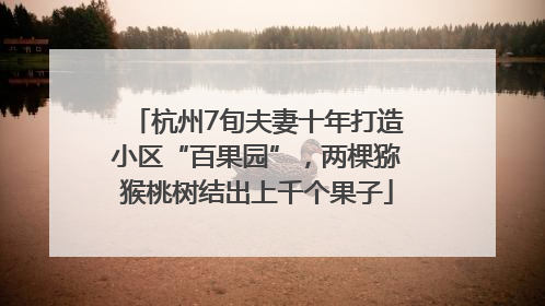 杭州7旬夫妻十年打造小区“百果园”，两棵猕猴桃树结出上千个果子