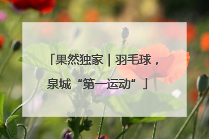 果然独家｜羽毛球，泉城“第一运动”